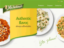 Tablet Screenshot of michelinas.com